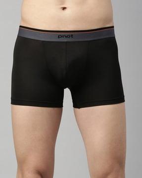  solid trunks with elasticated waist