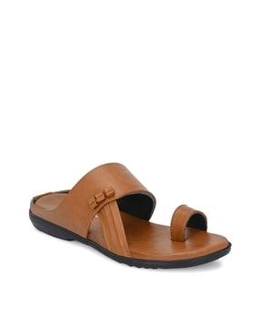  slip-on toe-ring sandals