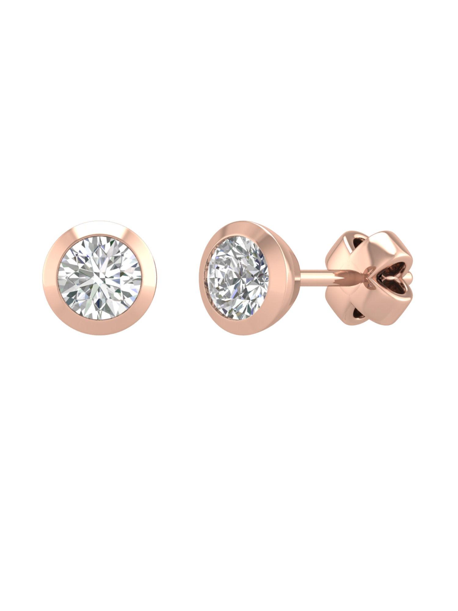 0.25 ct bezel earrings