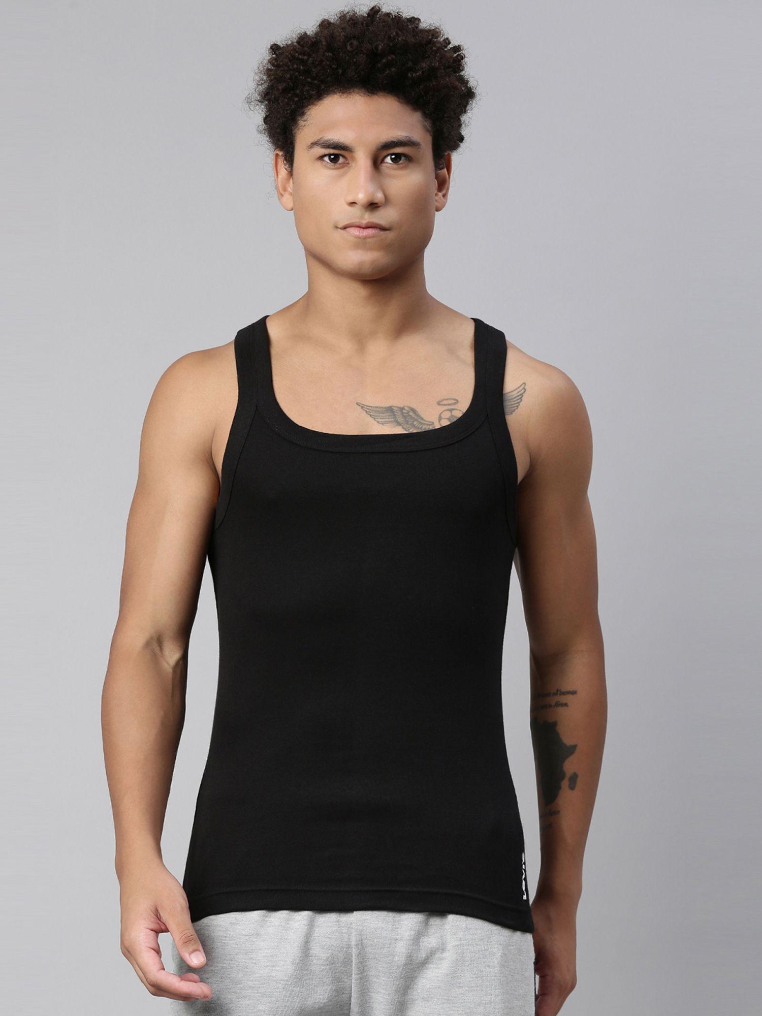 015 sports vest for men with branding comfort & smartskin technology - black