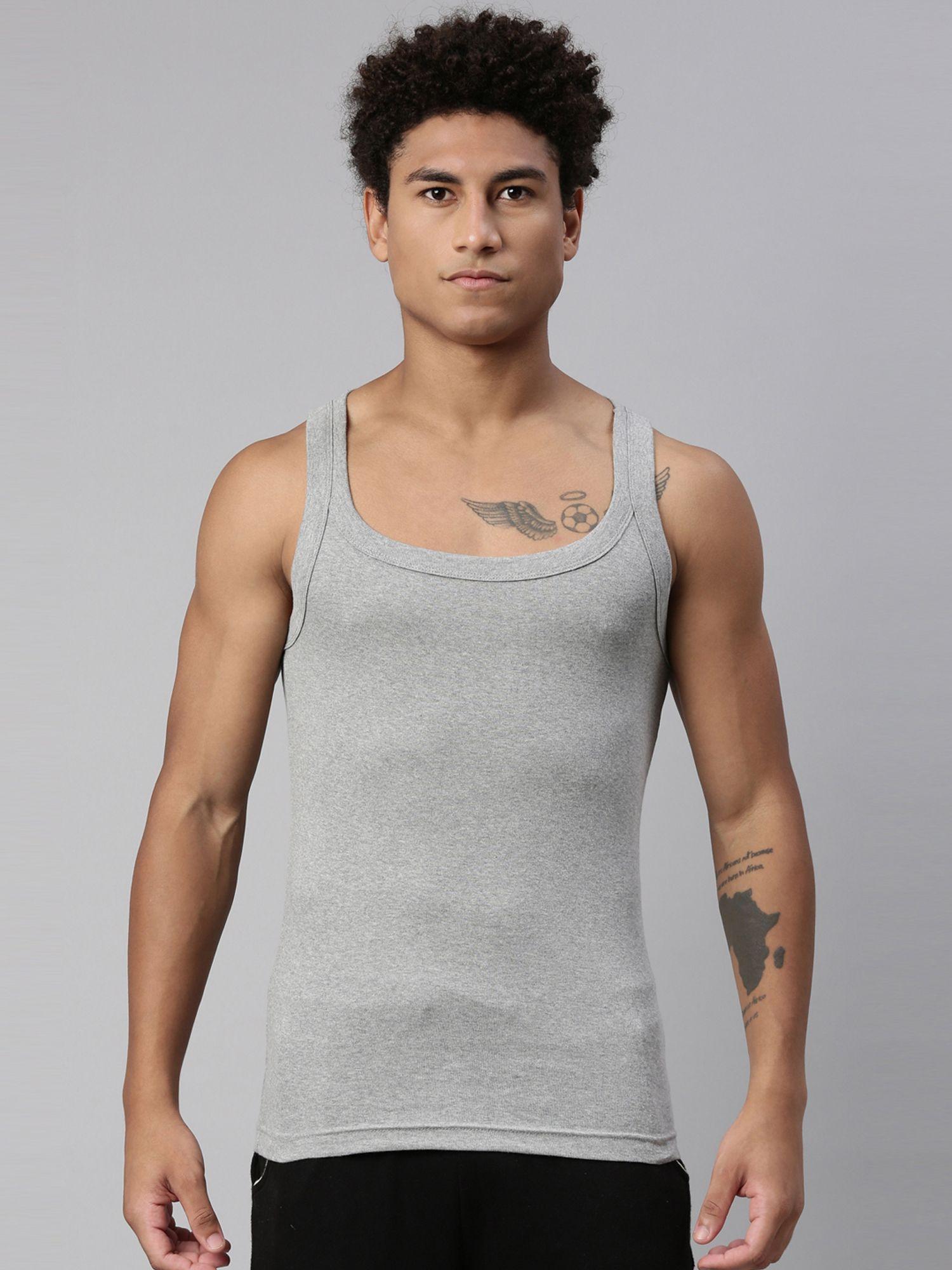 015 sports vest for men with branding comfort & smartskin technology - light grey