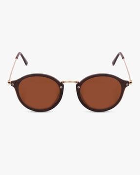 058-19734 uv-protected full-rim round sunglasses