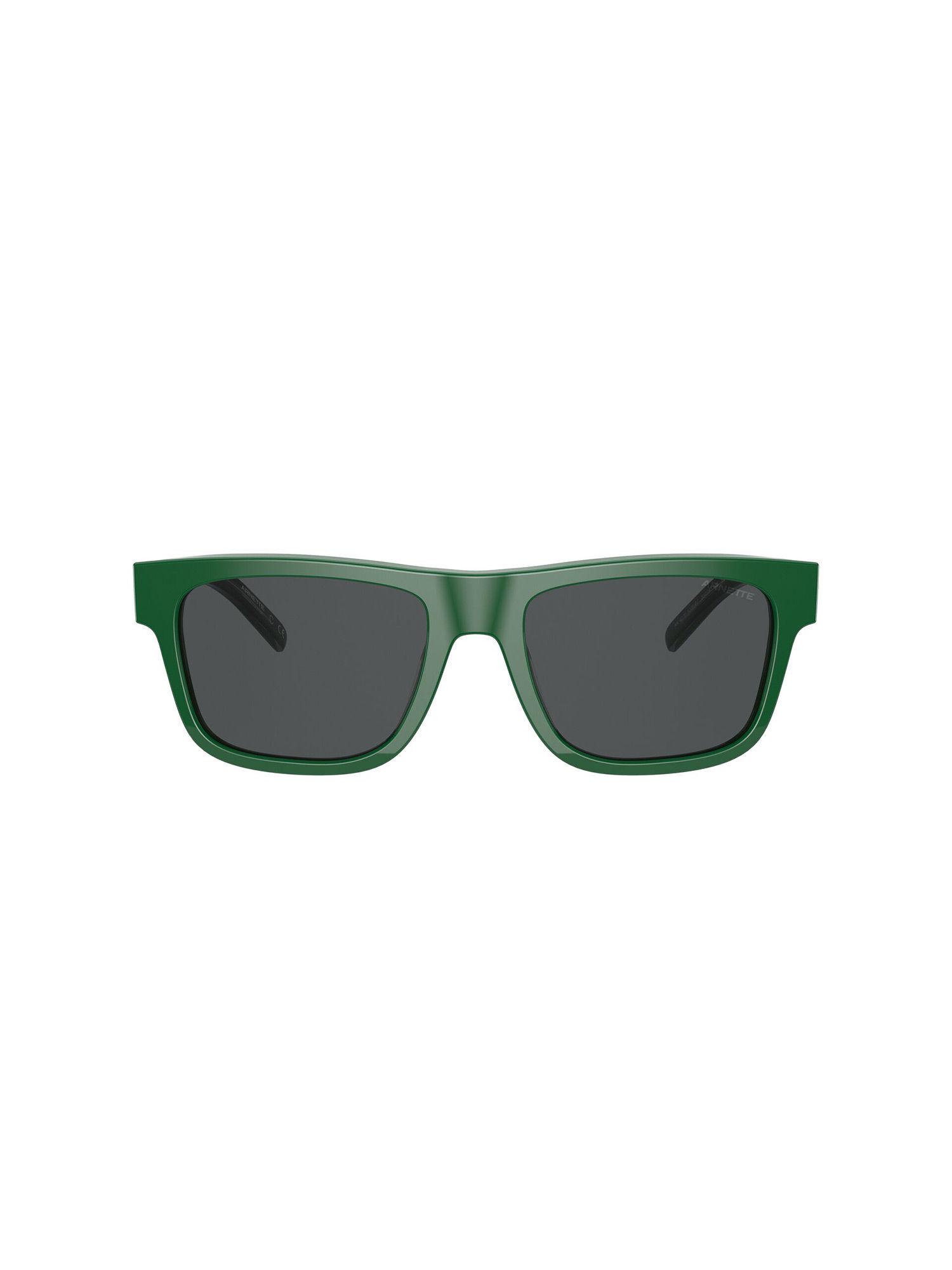 0an4279 bio-acetate collection dark grey lens rectangle male sunglasses
