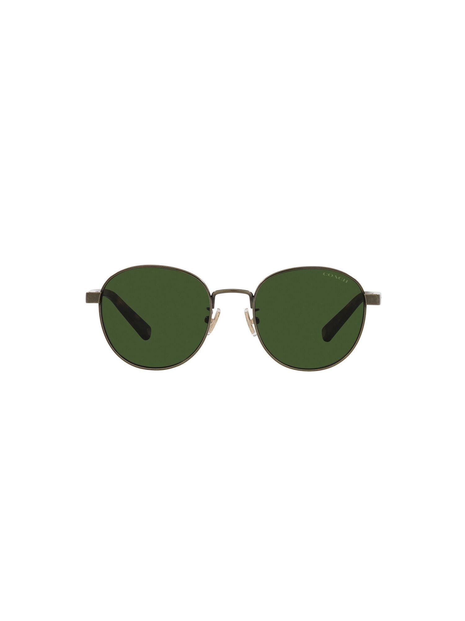 0hc7131 logo dark green solid lens round male sunglasses
