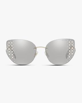 0mu 51xs uv-protected full-rim butterfly sunglasses