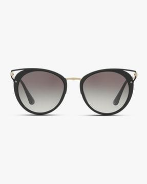 0pr 66ts full-rim gradient round sunglasses