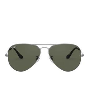 0rb302591903162 unisex uv protected green lens pilot sunglasses