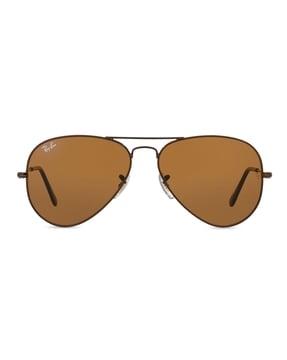 0rb3025ir107258 unisex uv protected brown lens pilot sunglasses