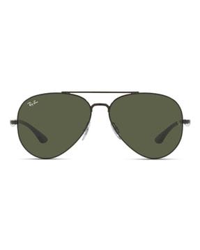 0rb3675002/3158 unisex uv protected green lens pilot sunglasses