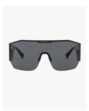 0ve2220 uv-protected rimless shield sunglasses