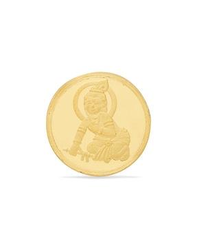 1 gram 24 karat (999) bal gopal round gold coin