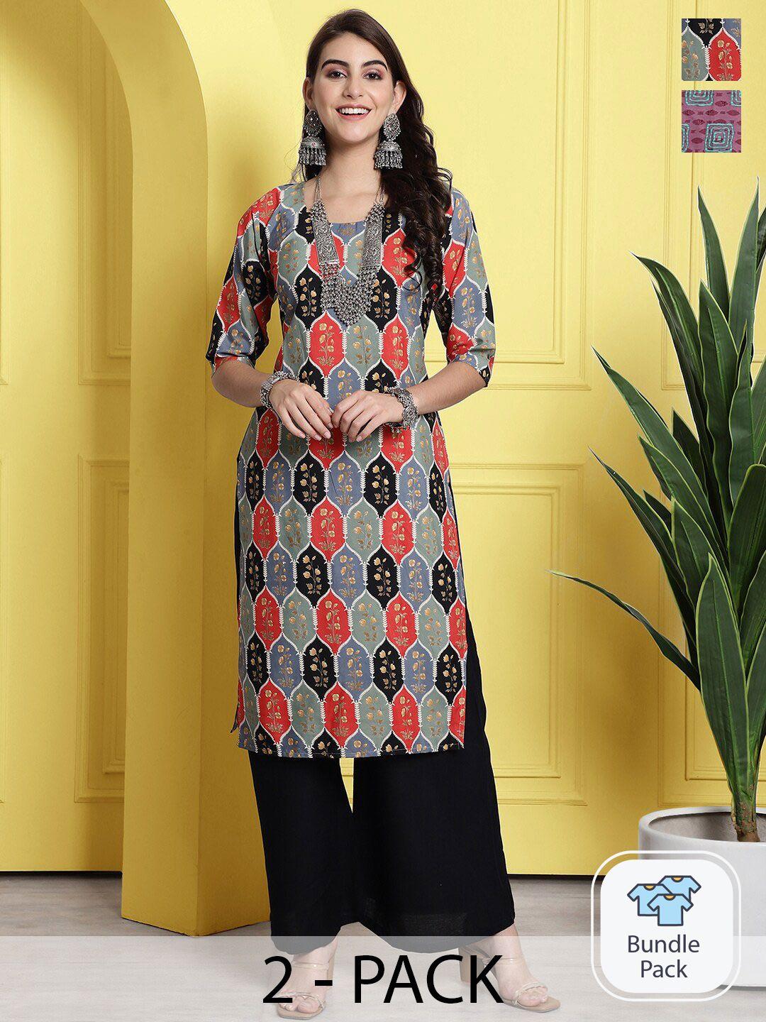 1 stop fashion selection of 2 ethnic motifs printed kurta