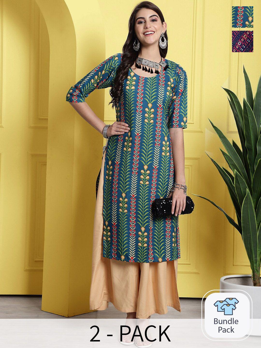 1 stop fashion selection of 2 ethnic motifs printed kurta