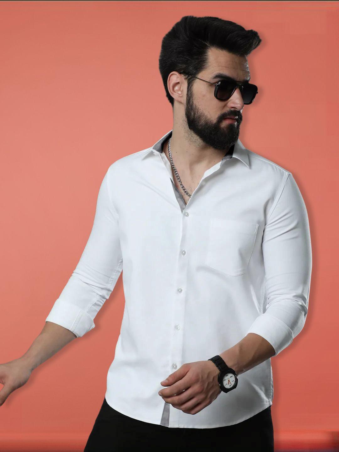 1 stop fashion standard slim fit cotton formal shirt