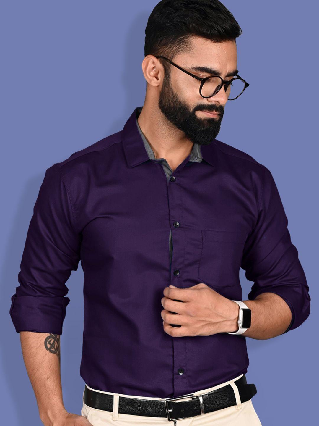 1 stop fashion standard spread collar chest pocket cotton formal shirt