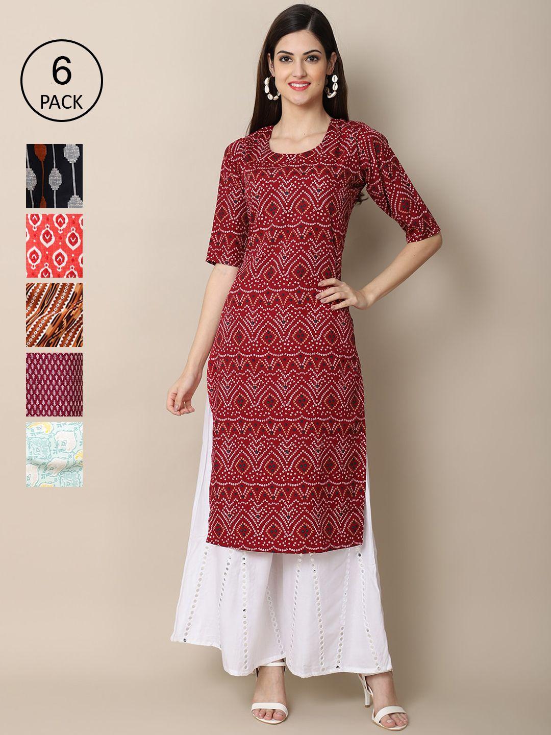 1 stop fashion women multicoloured floral printed flared sleeves thread work summer sheers crepe kurta