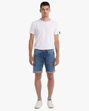 10.5 oz hyperflex stretch denim shorts