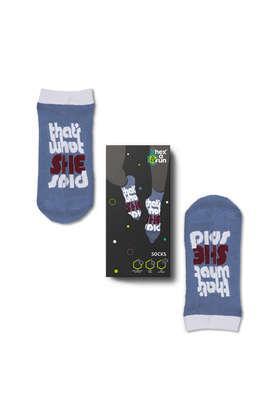 100% organic cotton unisex socks - ankle length - pack of 1 that's what she said! - multi