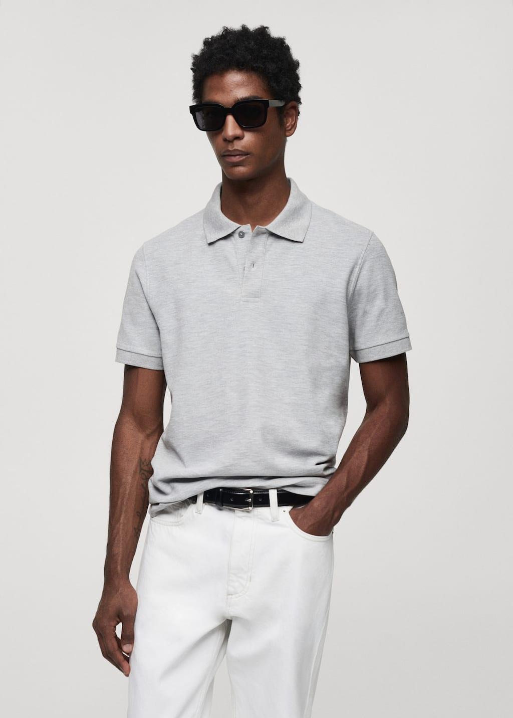 100% cotton pique polo shirt