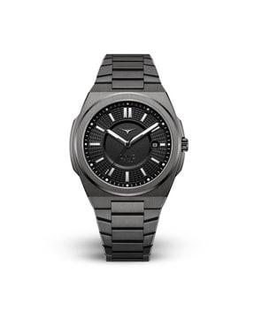 100-03 rival gunmetal date indicator watch with additional strap