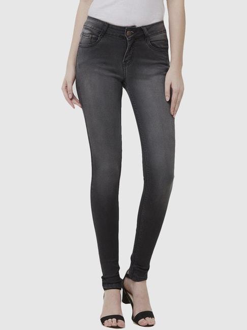 109 f black cotton mid rise jeans