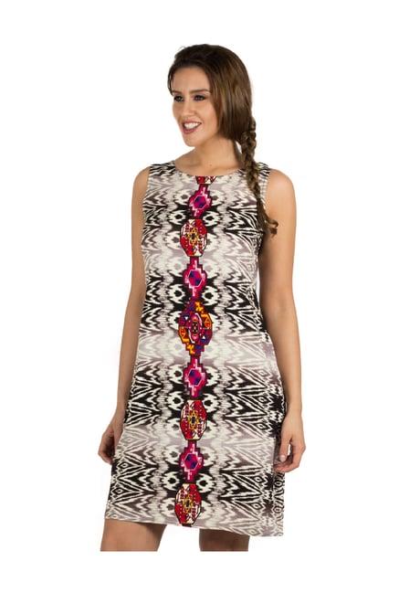 109 f multicolor printed above knee dress