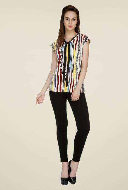 109 f multicolor printed top