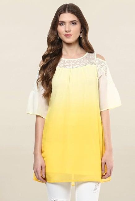 109 f yellow ombre tunic