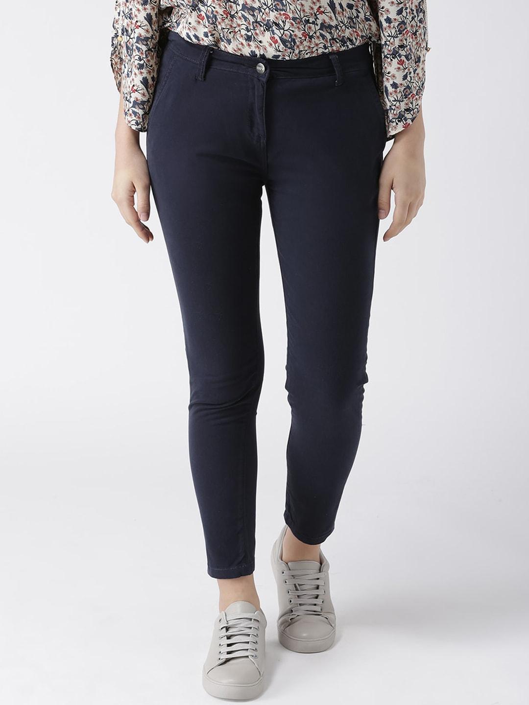 109f women navy blue slim fit jeans