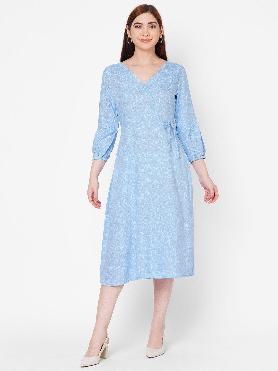 109f blue & white midi dress