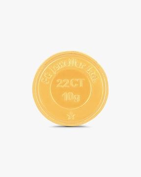10g 22 kt (916) yellow gold laxmi ganesh coin