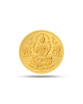 10g 24 kt 995 yellow gold laxmi ganesh coin