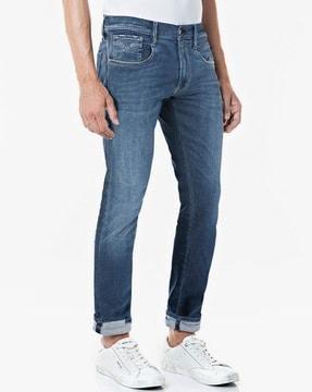 11.5 mid-wash slim fit jeans