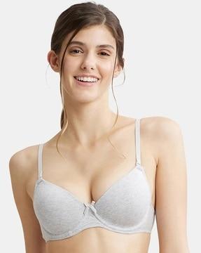 1245 underwired padded cotton elastane medium coverage multiway styling t-shirt bra