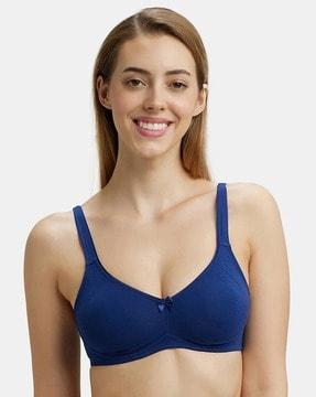 1250 wirefree non padded cotton elastane full coverage everyday bra with contoured shaper panel