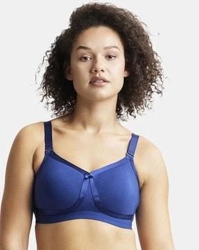 1252 wirefree non padded cotton elastane full coverage everyday bra with double layered cup