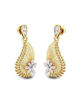 14 kt yellow gold drop earrings