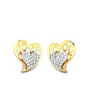 14 kt yellow gold stud earrings