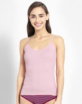 1487 super combed cotton rib camisole with adjustable straps & stayfresh treatment