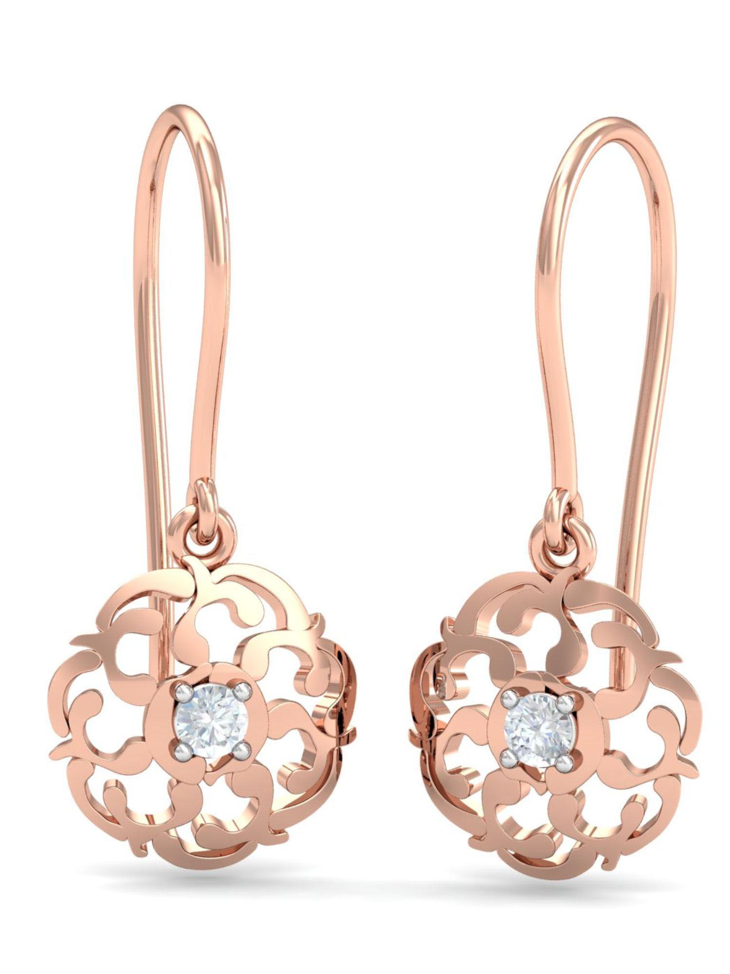 14k filigree drop earrings for women and girls