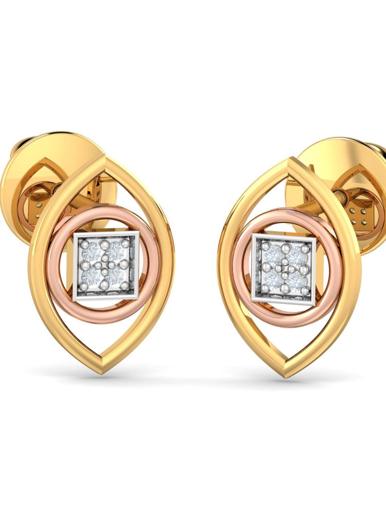 14k sabina stud earrings for women and girls