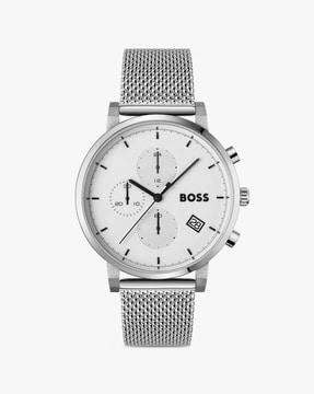 1513933 chronograph watch with stainless steel strap