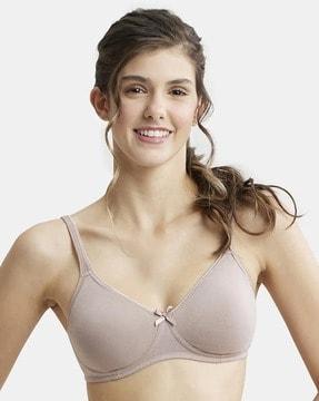 1722 wirefree non padded cotton elastane medium coverage everyday bra with concealed shaper panel