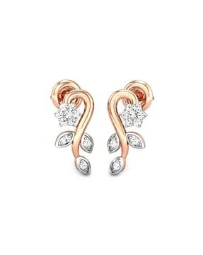 18 kt (750) rose gold cubic zirconia stud earrings