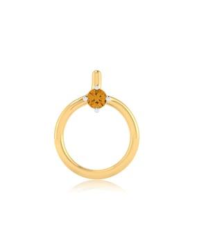 18 kt yellow sapphire yellow gold nose pin