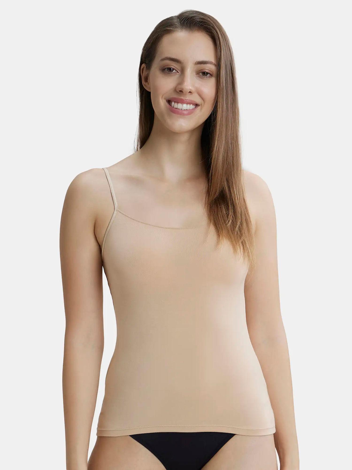 1805 womens micro modal elastane camisole with adjustable straps- nude