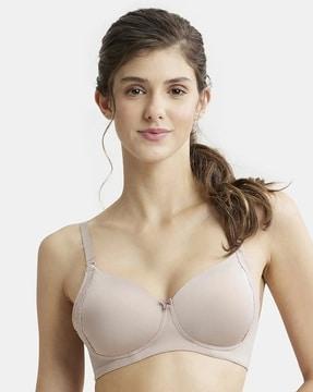 1816 wirefree padded soft touch microfiber nylon elastane full coverage lace styling multiway t-shirt bra