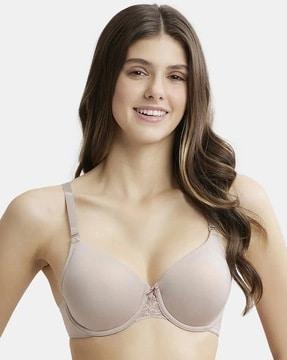 1817 underwired padded soft touch microfiber nylon elastane full coverage lace styling multiway t-shirt bra