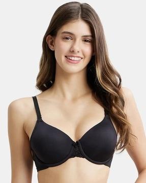 1817 underwired padded soft touch microfiber nylon elastane full coverage lace t-shirt bra