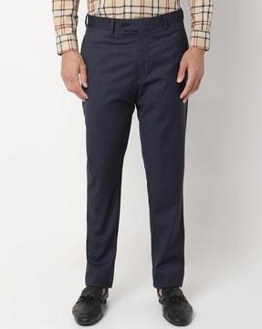 1818 classic tailored fit flat-front trousers